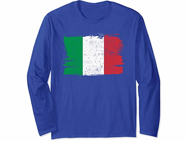 画像5: 【5色展開】イタリア語長袖Tシャツ ユニセックス「ヴィンテージ風イタリア国旗」メンズ レディス S-XXL
