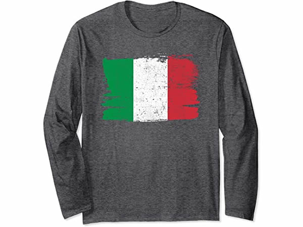 画像3: 【5色展開】イタリア語長袖Tシャツ ユニセックス「ヴィンテージ風イタリア国旗」メンズ レディス S-XXL