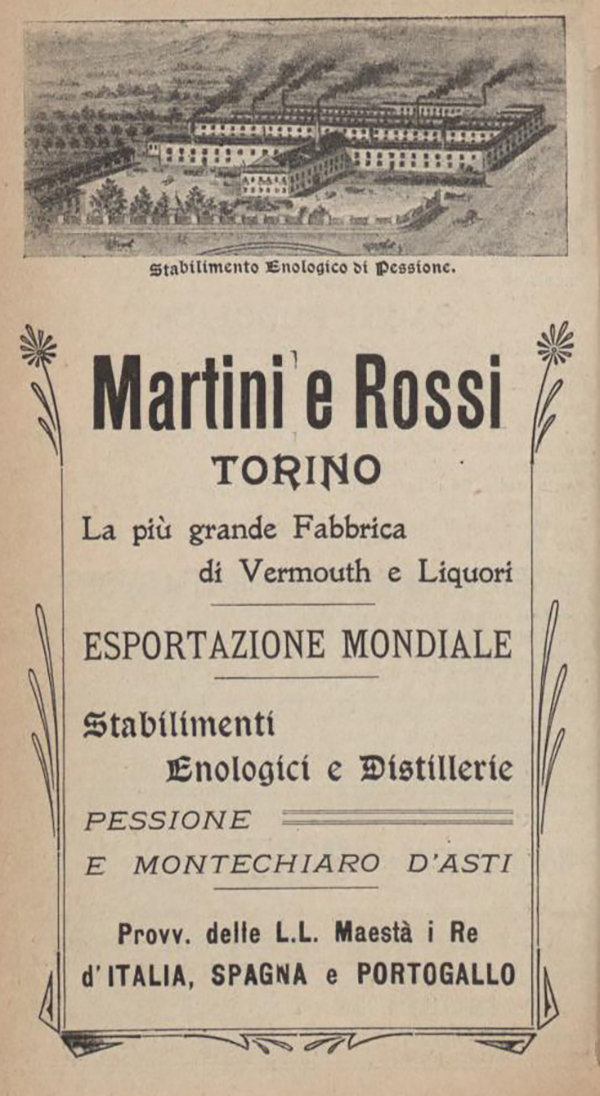 1906年のミラノ国際博覧会に際して作られたマルティーニ & ロッシの広告