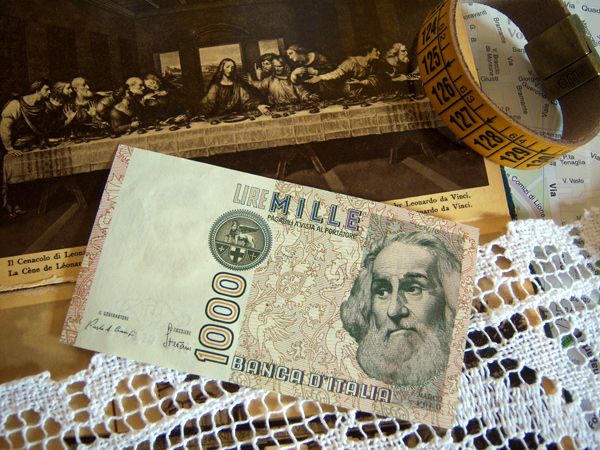 画像1: イタリアのリラ紙幣　1000リラ　マルコ・ポーロ 【カラー・ブラウン】
