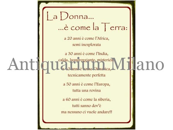 画像1: イタリア語パネル　女性は地球のよう…　La Donna … e' come la Terra...　【カラー・ワイン】 (1)