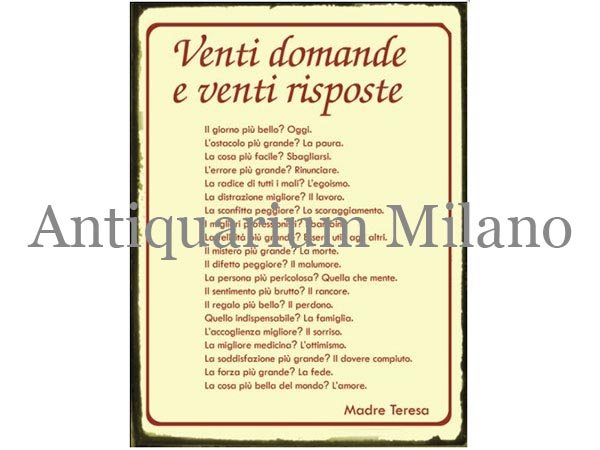 画像1: イタリア語パネル　20の質問と20の答え　Venti domande e venti risposte　【カラー・レッド】 (1)