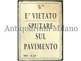 画像: イタリア語パネル　床につばを吐くな　E' VIETATO SPUTARE SUL PAVIMENTO　【カラー・ブラック】