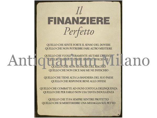 画像1: イタリア語パネル　完璧な銀行家　IL FINANZIERE Perfetto　【カラー・イエロー】 (1)