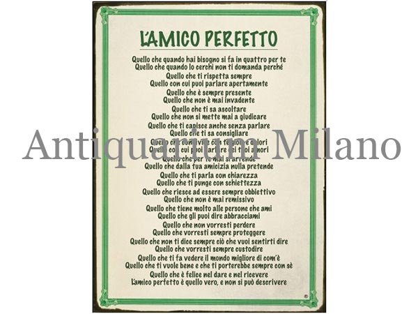 画像1: イタリア語パネル　完璧な友達　L'AMICO PERFETTO　【カラー・グリーン】 (1)