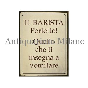 画像: イタリア語パネル　完璧なバールマン　IL BARISTA Perfetto!　【カラー・イエロー】
