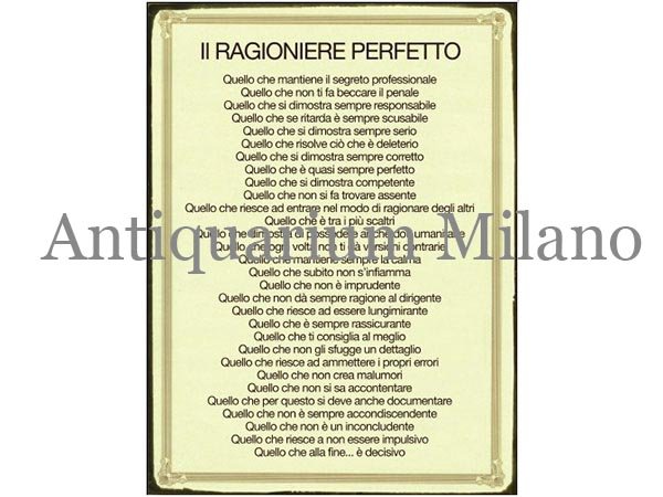 画像1: イタリア語パネル　完璧な会計士 IL RAGIONIERE PERFETTO　【カラー・イエロー】 (1)