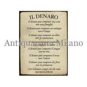 画像: イタリア語パネル　お金と言うものは…　IL DENARO　【カラー・イエロー】
