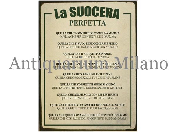 画像1: イタリア語パネル　完璧な姑　LA SUOCERA PERFETTA　【カラー・グリーン】 (1)