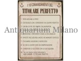 画像: イタリア語パネル　完璧なボスの10か条　I 10 COMANDANTI DEL...　【カラー・イエロー】