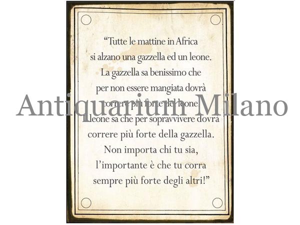 画像1: イタリア語パネル　毎朝、アフリカでは…　Tutte le mattine in Africa...　【カラー・イエロー】 (1)