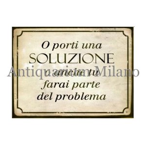 画像: イタリア語パネル　解決するか、それとも…　O porti una SOLUZIONE...　【カラー・イエロー】