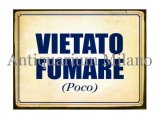 画像: イタリア語パネル　禁煙（ちょっとなら大丈夫）　VIETATO FUMARE (POCO)　【カラー・ブルー】