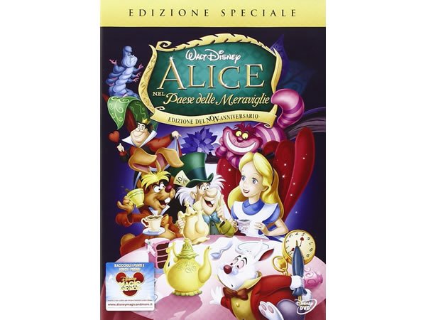 画像1: イタリア語などで観るディズニーの「ふしぎの国のアリス」 (1951)  DVD【A2】【B1】 (1)