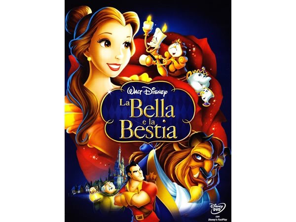画像1: イタリア語などで観るディズニーの「美女と野獣」 DVD【A2】【B1】 (1)