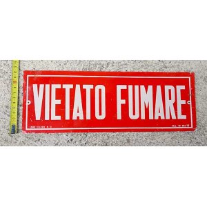 画像: 【お取り寄せ可・一点限り】イタリア語表記 禁煙 VIETATO FUMARE アンティーク ヴィンテージ看板