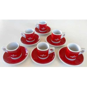 画像: 【お取り寄せ可】イタリア LAVAZZA ラヴァッツァ アンティーク バール仕様 - エスプレッソ デカフェ用カップ 赤 1客