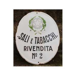 画像: 【お取り寄せ可・一点限り】イタリア語表記 塩とタバコ 看板 1950年代 Sali e Tabacchi Riv.2 アンティーク ヴィンテージ看板