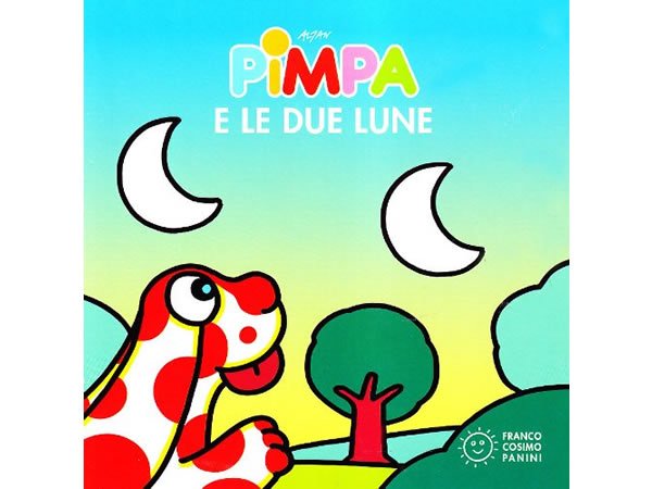 画像1: イタリア語で絵本、ピンパを読む　Pimpa e le due lune 対象年齢1歳以上【A1】 (1)