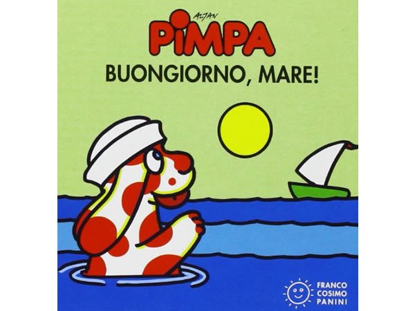 画像1: イタリア語で絵本、ピンパを読む　Pimpa. Buongiorno, mare! 対象年齢0歳以上【A1】 (1)