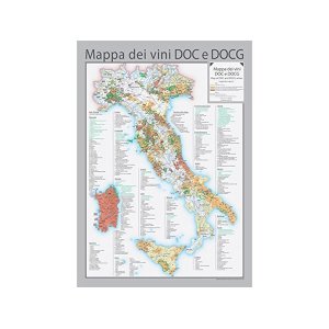 画像: イタリア DOC, DOCGワイン地図 マップ 100 x 70 cm