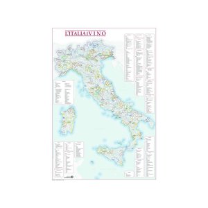 画像: イタリアワイン地図 マップ 91 x 61 cm