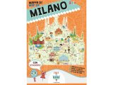 画像: イタリア語、英語で読む 絵本マップ 「Mappa di Milano illustrata」シール付き 対象年齢7歳以上【A1】