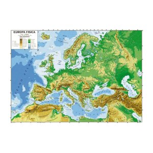 画像: ヨーロッパ マップ 100 x 140 cm