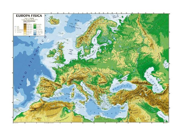 画像1: ヨーロッパ マップ 100 x 140 cm (1)
