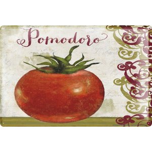 画像: アンティーク風サインプレート　イタリア　Pomodoro トマト　30ｘ20cm【カラー・マルチ】