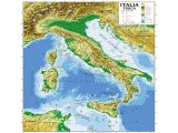 画像: イタリア地図 マップ 100 x 140 cm