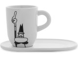 画像: エスプレッソコーヒーカップ&ミニプレート 1客セット Bialetti（ビアレッティ）Y0TZ101-Mug Omino