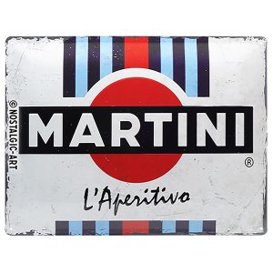 画像: アンティーク風 サインプレート Martini L'aperitivo 30 x 40 cm