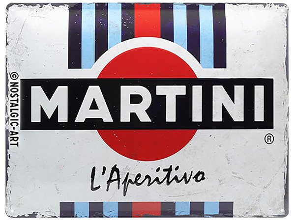 画像1: アンティーク風 サインプレート Martini L'aperitivo 30 x 40 cm (1)
