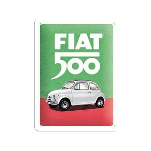 画像: アンティーク風サインプレート イタリア FIAT 500 20ｘ15cm