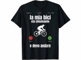 画像: 【10色展開】イタリア語おもしろTシャツ 「自転車が呼んでいる、だから行かないと」メンズ レディス S-XXXL、キッズ 2-12歳 サイクリスト向け