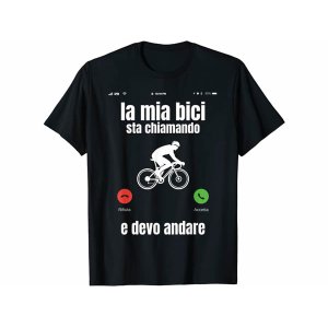 画像: 【10色展開】イタリア語おもしろTシャツ 「自転車が呼んでいる、だから行かないと」メンズ レディス S-XXXL、キッズ 2-12歳 サイクリスト向け