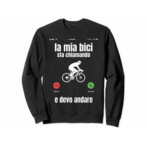 画像: 【4色展開】イタリア語おもしろトレーナー ユニセックス メンズ レディス「自転車が呼んでいる、だから行かないと」メンズ レディス S-XXL サイクリスト向け