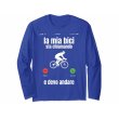 画像3: 【4色展開】イタリア語おもしろ長袖Tシャツ ユニセックス「自転車が呼んでいる、だから行かないと」メンズ レディス S-XXL サイクリスト向け (3)