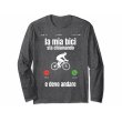 画像4: 【4色展開】イタリア語おもしろ長袖Tシャツ ユニセックス「自転車が呼んでいる、だから行かないと」メンズ レディス S-XXL サイクリスト向け (4)