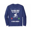 画像2: 【4色展開】イタリア語おもしろ長袖Tシャツ ユニセックス「自転車が呼んでいる、だから行かないと」メンズ レディス S-XXL サイクリスト向け (2)