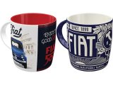 画像: 【2種】ロゴ入りマグカップ イタリア FIAT 500 330 ml