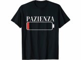 画像: 【9色展開】イタリア語おもしろTシャツ「忍耐残り 1%」メンズ レディス S-XXXL、キッズ 2-12歳