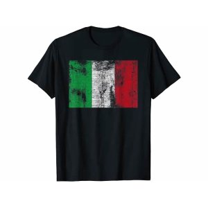 画像: 【10色展開】イタリア語Tシャツ「ヴィンテージ風イタリア国旗」メンズ レディスS-XXXL