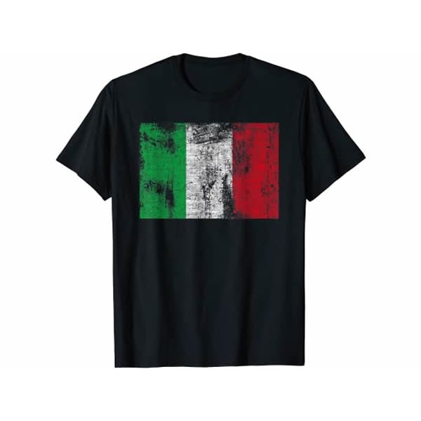 画像1: 【10色展開】イタリア語Tシャツ「ヴィンテージ風イタリア国旗」メンズ レディスS-XXXL (1)