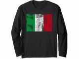 画像: 【5色展開】イタリア語長袖Tシャツ ユニセックス 「ヴィンテージ風イタリア国旗」メンズ レディス S-XXL