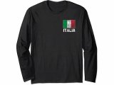 画像: イタリア語長袖Tシャツ ユニセックス「イタリア国旗」メンズ レディス S-XXL