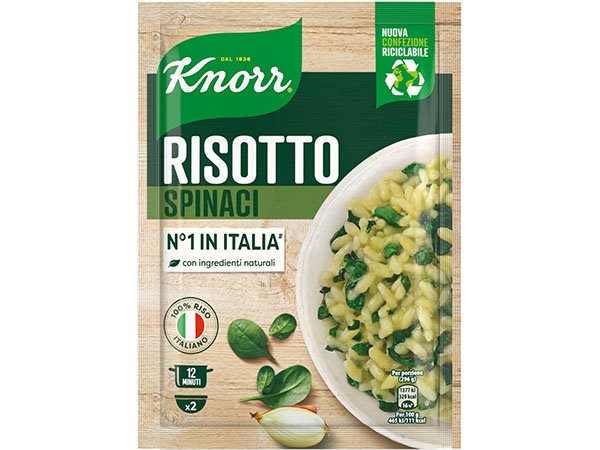 画像1: イタリア ほうれん草のリゾット インスタント食品 2人分 Knorr (1)