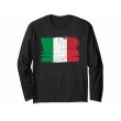 画像1: 【5色展開】イタリア語長袖Tシャツ ユニセックス「ヴィンテージ風イタリア国旗」メンズ レディス S-XXL (1)