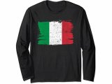 画像: 【5色展開】イタリア語長袖Tシャツ ユニセックス「ヴィンテージ風イタリア国旗」メンズ レディス S-XXL